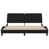 vidaXL Bed Frame without Mattress Black 180x200 cm Fabric