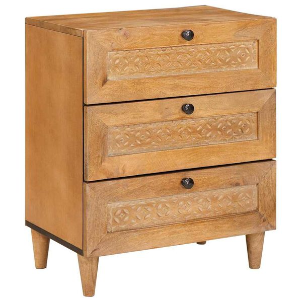 vidaXL Nattduksbord Ljusbrun 50 x 33 x 62 cm Massivt akaciaträ