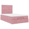 vidaXL Ottoman s&auml;ngram med madrasser rosa 120x200 cm sammet