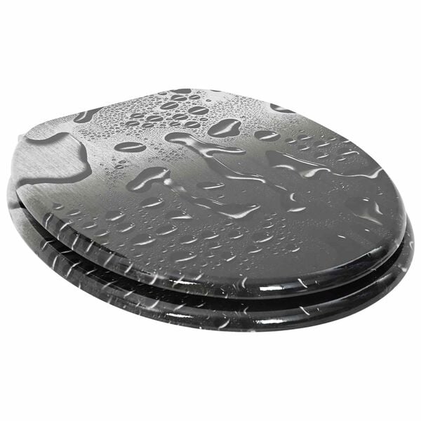 vidaXL Toalettstol 2 pcs Gr&aring; 44 x 38 cm MDF-board