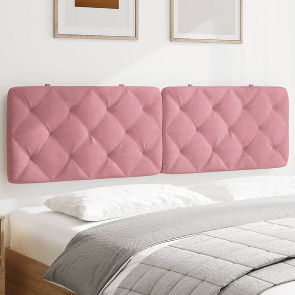vidaXL Headboard Cushion Pink 180 cm Velvet