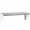 vidaXL V&auml;gghylla 100x30x31 cm silver rostfritt st&aring;l