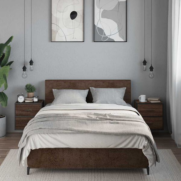 vidaXL Väggmonterade sängbord 2 st brun ek 40x31x39,5 cm