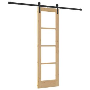 vidaXL Skjutd&ouml;rr ORKDAL Naturf&auml;rg 61 x 198,5 cm
