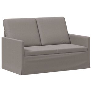 vidaXL Soffa f&ouml;r 2 personer Taupe 130 x 81 x 82 cm Tyg