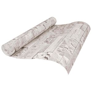 vidaXL 3D sten tapet Gr&auml;ddvit 10 x 0,53 m Non-woven tyg