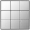 vidaXL V&auml;ggspegel svart 60x60 cm metall