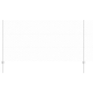 vidaXL Sexkantigt staket med stolpe 100 x 1,4 m Galvaniserat st&aring;l Mesh