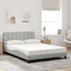 vidaXL Bed with Mattress "Hanko" Light Grey 140x190 cm Velvet