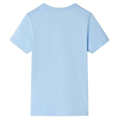 T-shirt med korta ärmar för barn ljusblå 140