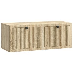 vidaXL V&auml;ggmonterad TV-b&auml;nk V&auml;ggmonterad Sonoma-ek 78,5 x 31 x 30 cm