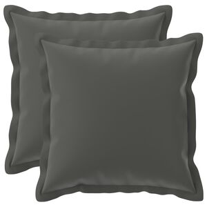 vidaXL Kudd&ouml;verdrag 2 st HOUTEN Antracit 30 x 30 cm Polyester