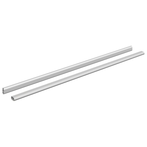 vidaXL Kl&auml;dst&aring;ng 2 pcs Silver 764 x 15 x 29 mm Aluminiumlegering