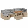 vidaXL Tr&auml;dg&aring;rdsoffset 8 pcs Beige konstrotting