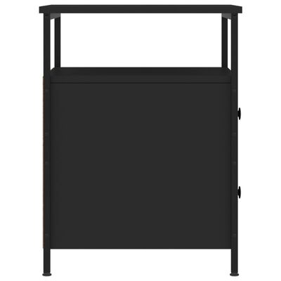 vidaXL Sängbord svart 44x45x60 cm konstruerat trä