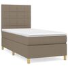 vidaXL Rams&auml;ng med madrass taupe 100x200 cm tyg