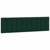 vidaXL Bed Frame with LED without Mattress "Hanko" Dark Green 180x200 cm Velvet