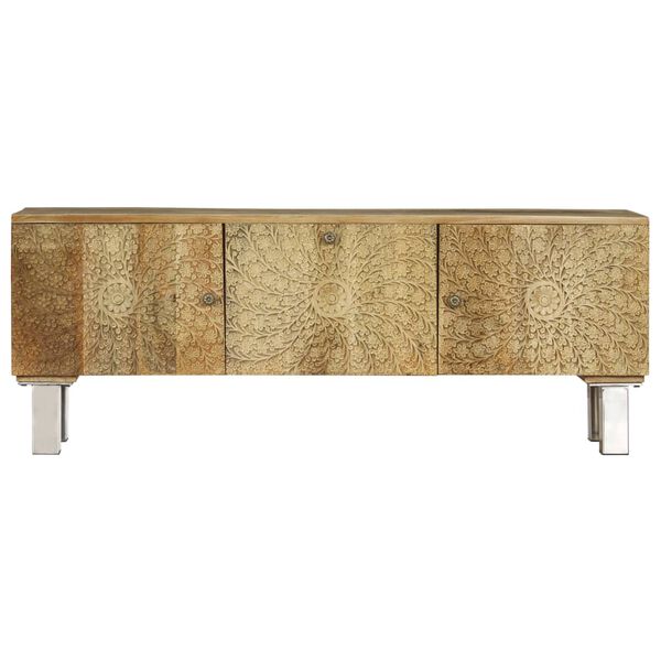 vidaXL TV-b&auml;nk massivt mangotr&auml; 118x30x45 cm