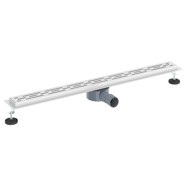 vidaXL Duschavlopp med glaslock och 360&deg; Sifon Silver 90 cm