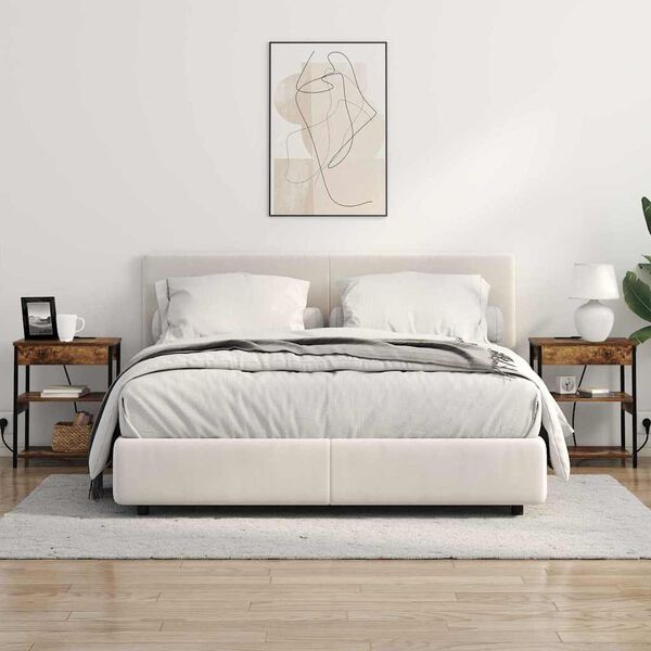 vidaXL Nattduksbord 2 pcs R&ouml;kt ek 41 x 31 x 51 cm Konstruerat tr&auml;