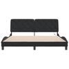 vidaXL Bed Frame with LED without Mattress Black 180x200 cm Velvet