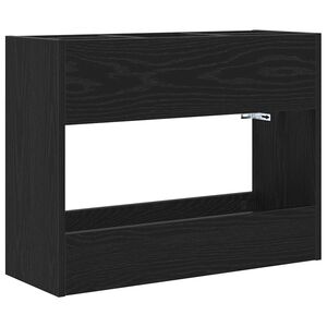 vidaXL F&ouml;rvaringskrok & St&auml;ll Svart Ek 65 x 24 x 50 cm Konstruerat tr&auml;