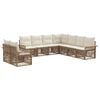 vidaXL Tr&auml;dg&aring;rdsoffset 9 pcs Beige konstrotting