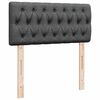 vidaXL Ottoman sängram med madrass mörkgrå 90x190 cm tyg