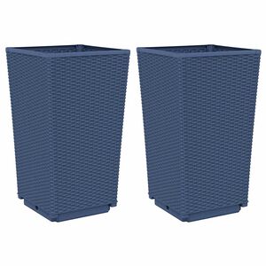 vidaXL Odlingsl&aring;dor 2 st bl&aring;gr&aring; 32,5x32,5x57 cm PP