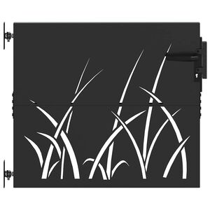 vidaXL Tr&auml;dg&aring;rdsgrind med l&aring;s Svart 85 x 100 cm Pulverlackerad st&aring;l
