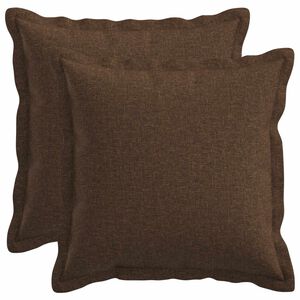 vidaXL Kudd&ouml;verdrag 2 st HOUTEN Brun 40 x 40 cm Faux Linne