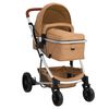 vidaXL Barnvagn 3-i-1 taupe aluminium