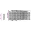 vidaXL Hundg&aring;rd f&ouml;r utomhusbruk st&aring;ltak 9,22 m&sup2;