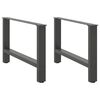 vidaXL Soffbordsben antracit 2 st 70x(42-43) cm st&aring;l