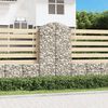 vidaXL Gabion b&aring;gformad 100x50x180/200 cm galvaniserat j&auml;rn
