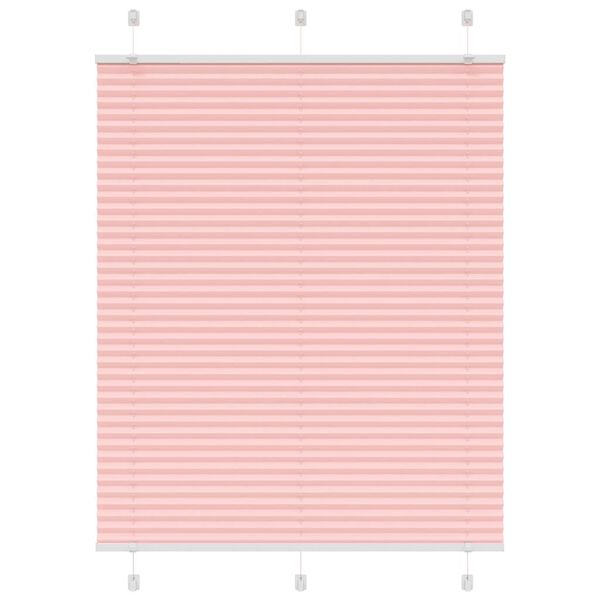 vidaXL Plisserad persienn rosa 110x150 cm tyg bredd 109,4cm polyester