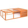 vidaXL Utomhusbur 150x100x50 cm massivt grantr&auml;