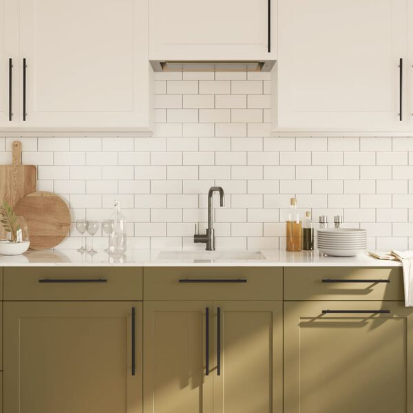 vidaXL Skåphandtag 10 st svart 224 mm rostfritt stål