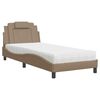 vidaXL Bed "Viana" with Mattress Cappuccino 90x200 cm Faux Leather