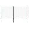 vidaXL St&auml;ngsel med stolpe Gr&ouml;n 1 x 10 m St&aring;l och PVC