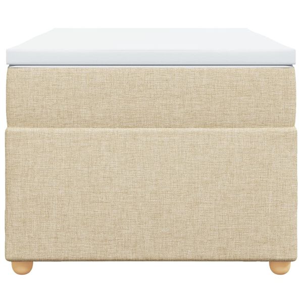 vidaXL Rams&auml;ng med madrass gr&auml;ddvit 90x190 cm tyg