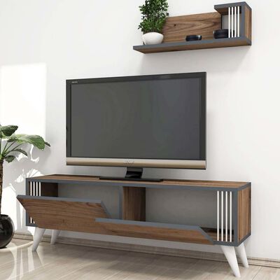 Homemania TV-bänk Nicol 120x31x42 cm valnötsträ