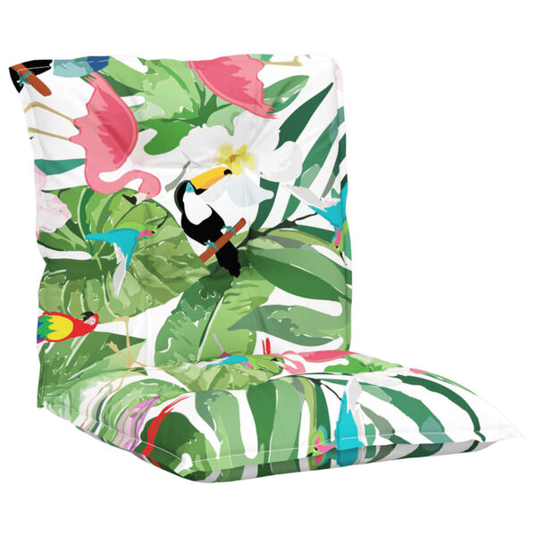 vidaXL Stolsdynor f&ouml;r stolar med l&aring;g rygg 2 st flerf&auml;rgad tyg