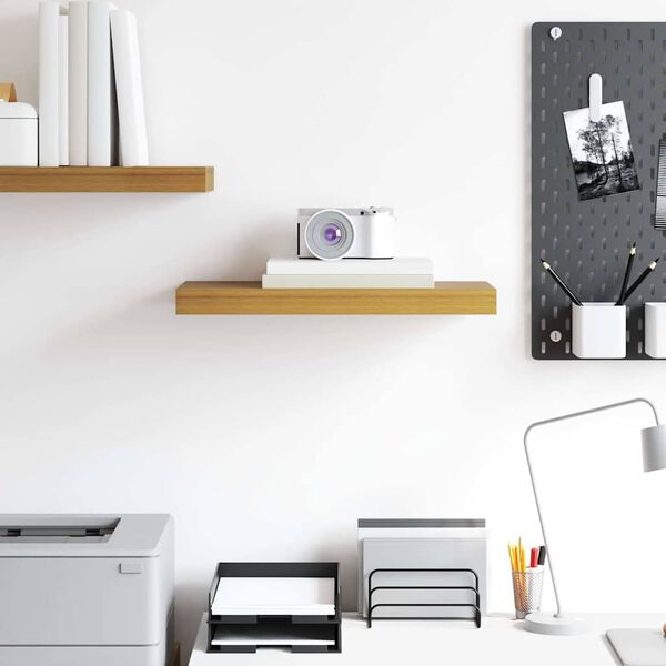 vidaXL V&auml;gg hylla V&auml;ggmonterad Beige 50 x 23 x 4 cm Konstruerat tr&auml;