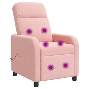 vidaXL Massagef&aring;t&ouml;lj Rosa Boucl&eacute;