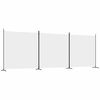 vidaXL Rumsavdelare 3 paneler vit 525x180 cm tyg