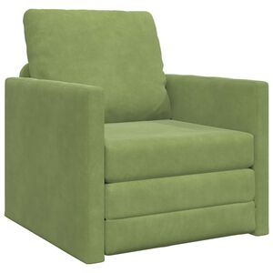 vidaXL Soffs&auml;ng Ljusgr&ouml;n 74 x 77 x 81 cm Sammet