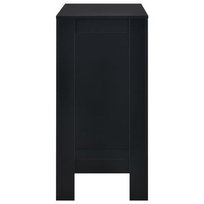 vidaXL Barbord med hylla svart 110x50x103 cm
