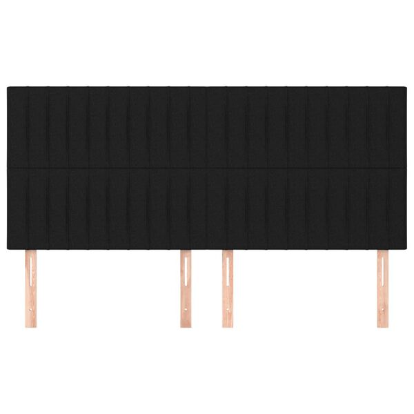 vidaXL S&auml;nggavel svart 200x5x118/128 cm tyg