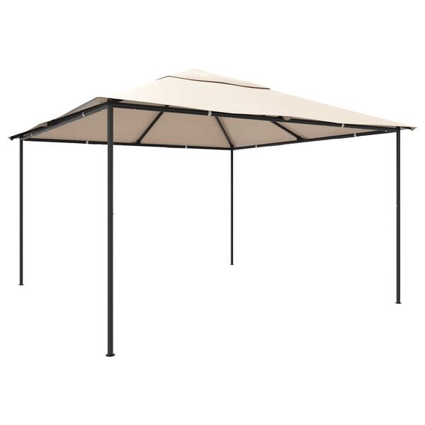 vidaXL Paviljong 4x4 m st&aring;l beige